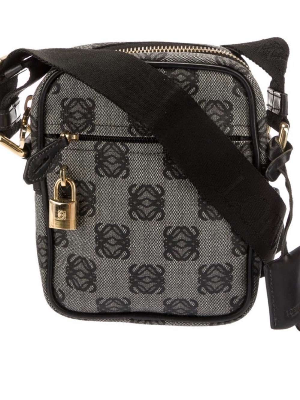 Loewe Logo Print Canvas Messenger Bag